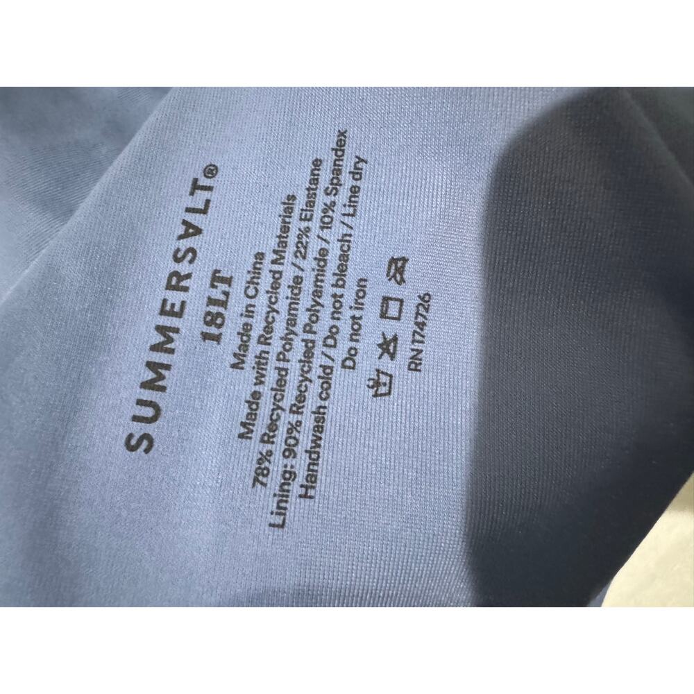Summersalt Ruched Sidestroke Blue Mountain Swimsuit 18 Tall - Picture 5 of 5